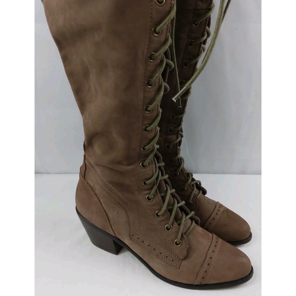 Jeffrey Campbell x Free People Joe Brown Leather Lace Up Boots Size 8 M - Picture 3 of 16